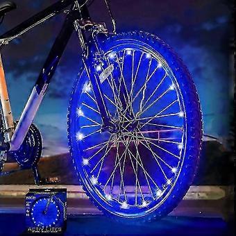 Blue Bike Wheel Light, Two Modes Are Always On + Flashingmtb Led Spoke Light, Bike Light Wire Hot Wheels Filament Length 2m   (1 Tire Pack) Xq-zx