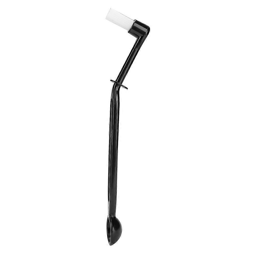 Long Handle Coffee Machine Cleaning Brush with Elbow Head for Home Baristas - Durable and Ergonomic Design