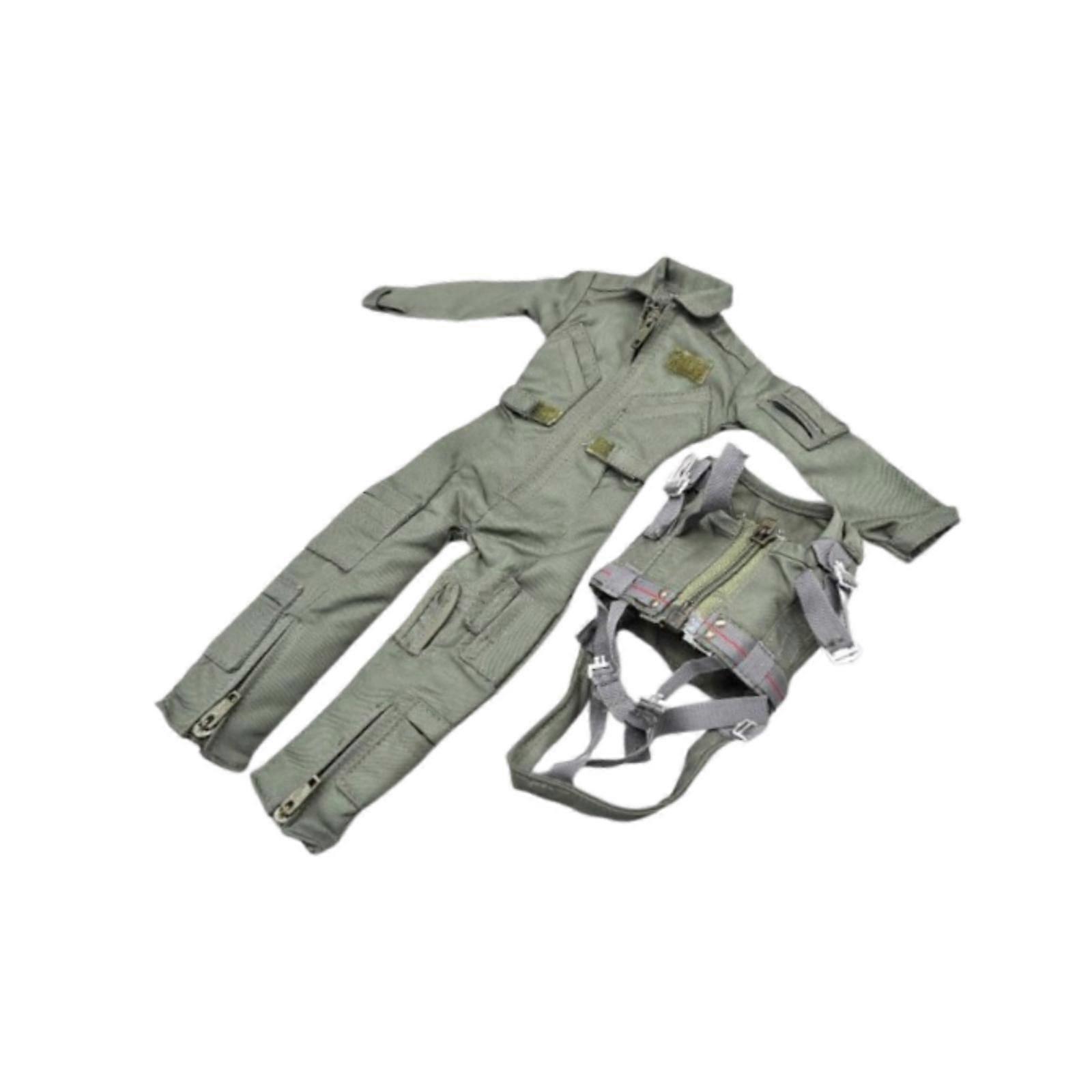 1/6 Scale Figure Jumpsuit Sturdy with Chest Vest for 12" Male Action Figures Style A