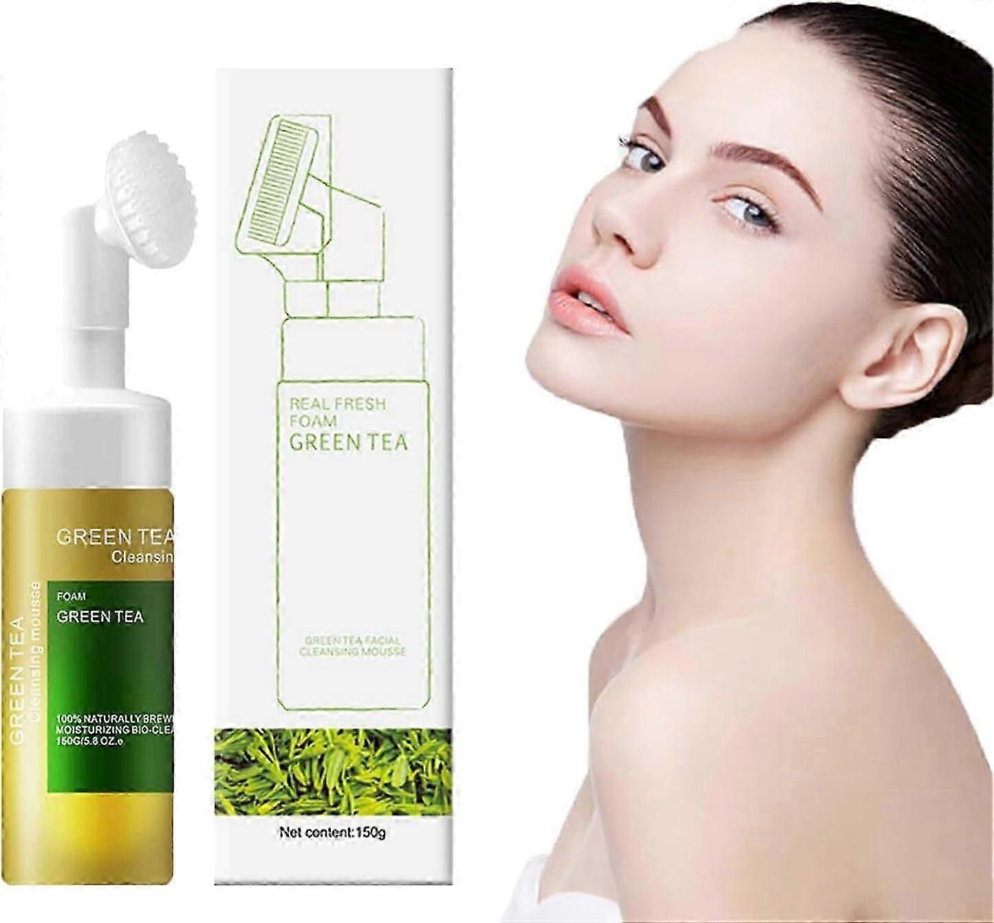 Green Tea Natural Face Wash, Hydrating and Gentle Facial Cleanser for Various Skin types, Refines the Skin Grain & Revives the Complexion