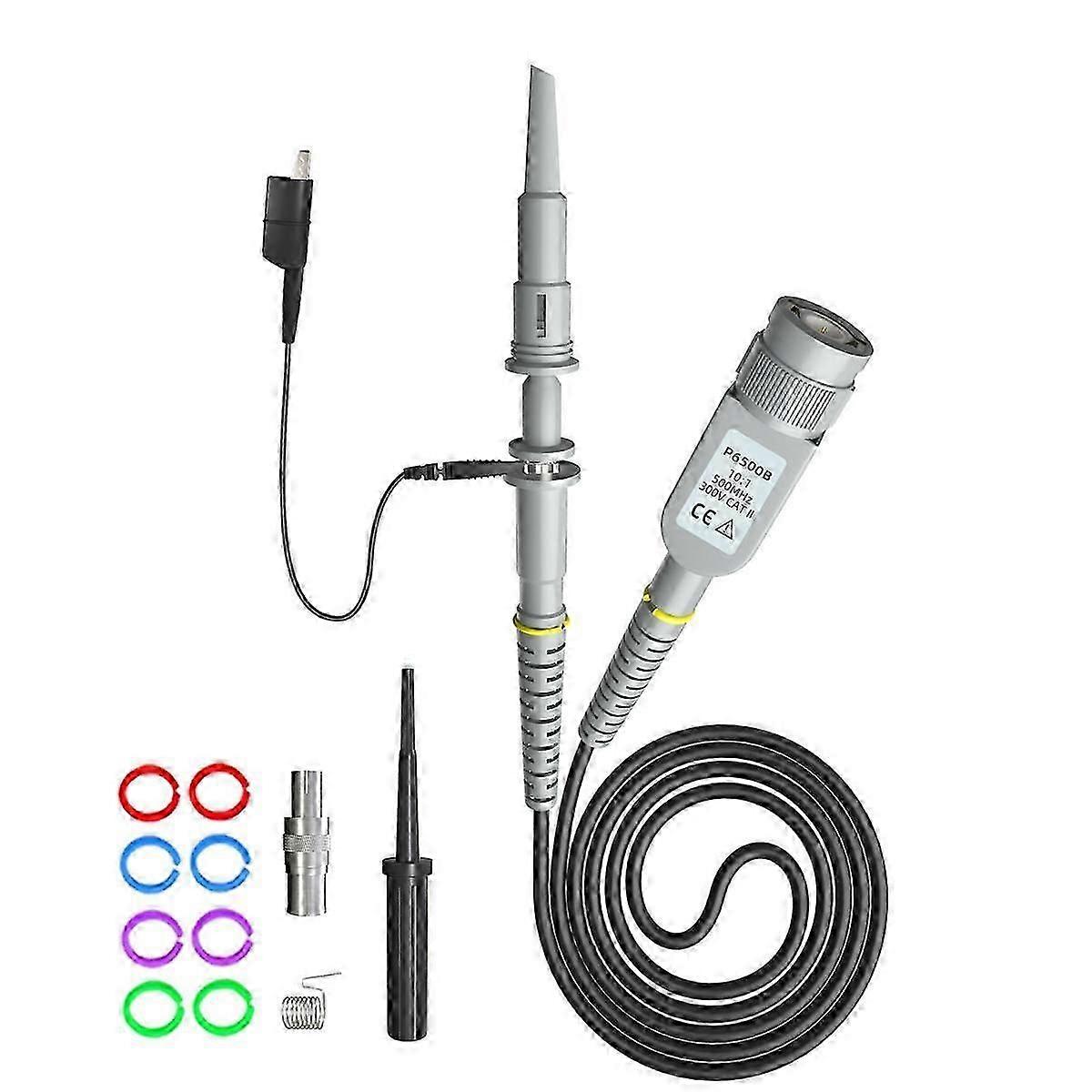 P6500B 500MHz Oscilloscope Probe 10X 300V High Precision Test Probe 120cm compatible with Tektronix Oscilloscop