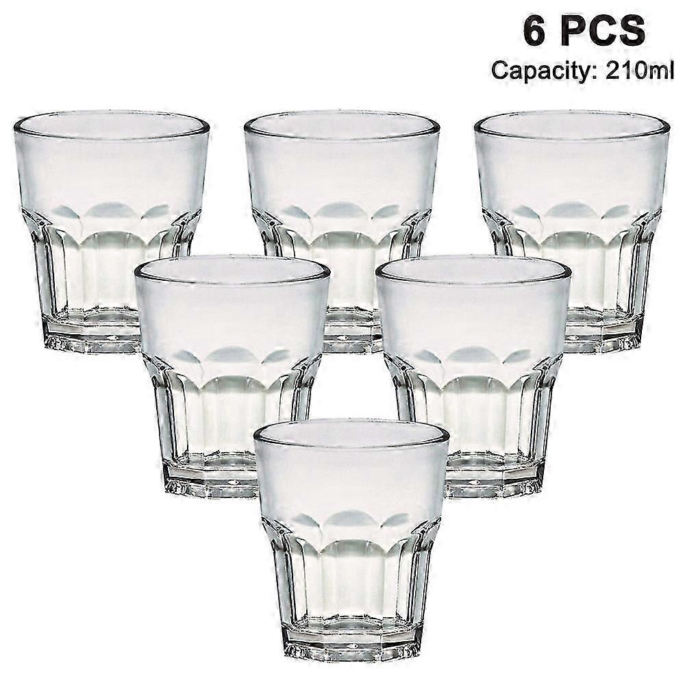 6 Pieces Break-proof Reusable, Acrylic Drinking Cup, Octagonal Suitable for Bars, Kitchens