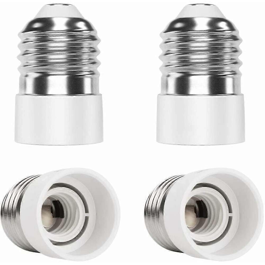 Illuminate Your Space Creatively: E27 To E14 Lamp Holder Adapter, Fireproof Material For Safe Usage, Compact Design For Easy Installation, 4 Pack
