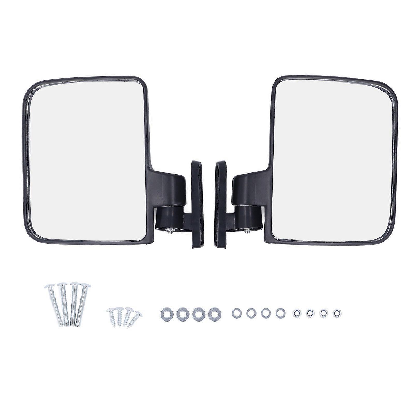 Golf Cart Side Mirrors, Universal Fit for Various Models, Adjustable Viewing Sight for Personalized Experience, Impact-Resistant Shell for Durability