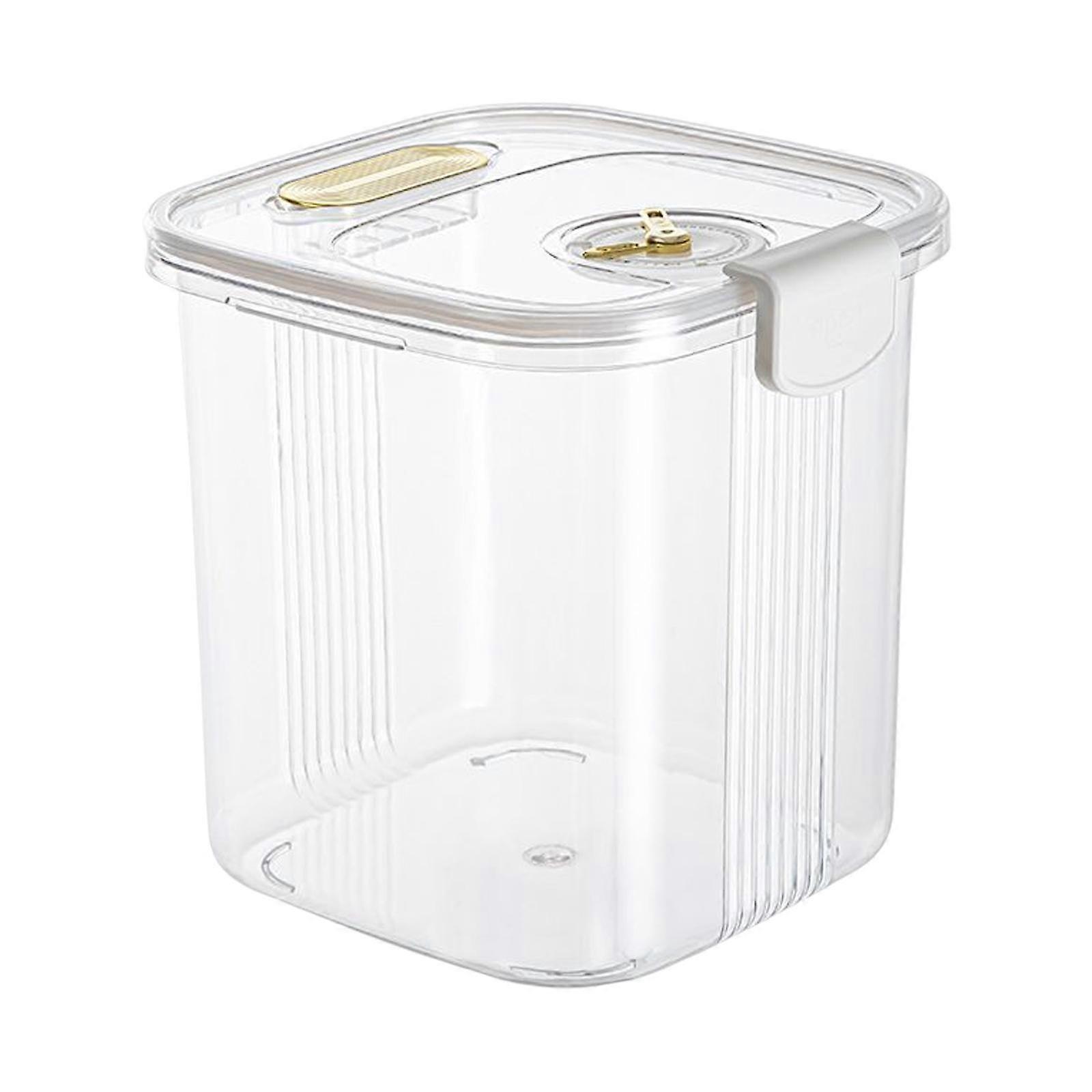 Rice Storage Containers Transparent Locking Lid for Flour Pet Cereal