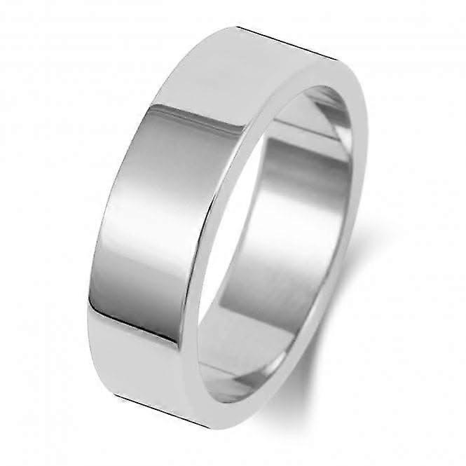Trauring 18K flach flach 6 mm-1,5 Trauring WQ176WM