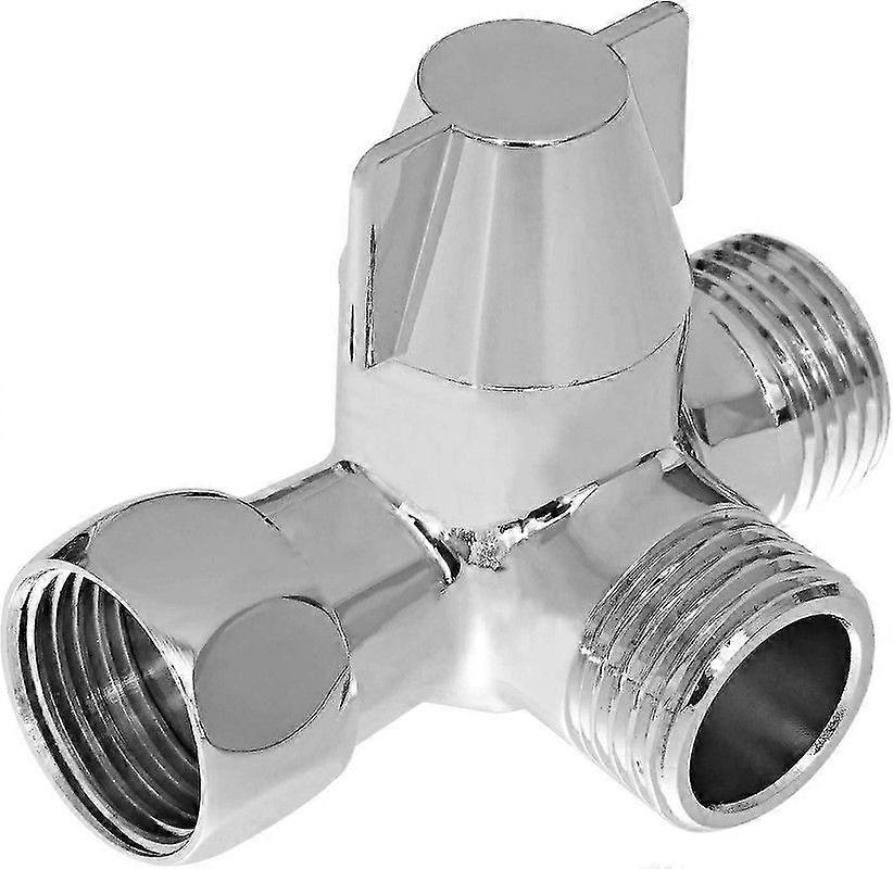 3-way diverter Valve switch for shower, hand shower and overhead shower shower arm 3-way diverter solid brass, polished chrome (PV8)