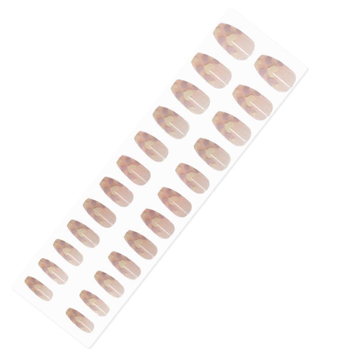 Fashionable Designs Press On Nails, Non-Toxic Reusable Coffin Shape With Gradient Thickness, Quick Application Salon-Quality Manicures For Various