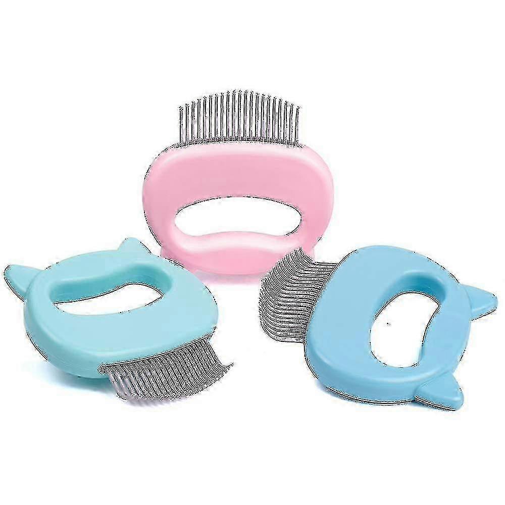 3pcs Deshedding & Massaging Pet Brush for Efficient Grooming