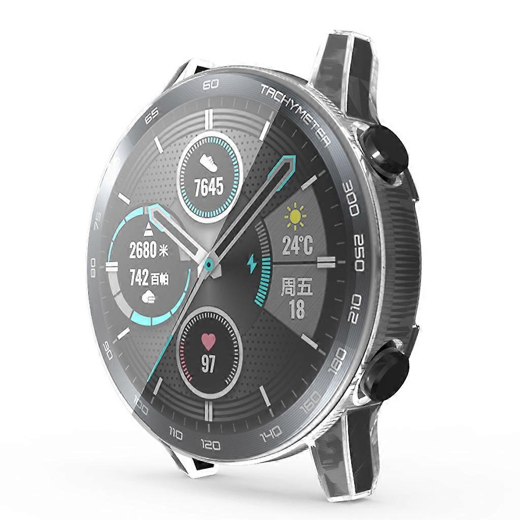 Full Screen Protector Case for Magic 2 46mm Smart Watch Protective Cover Transparent TPU Case Shell  Clear