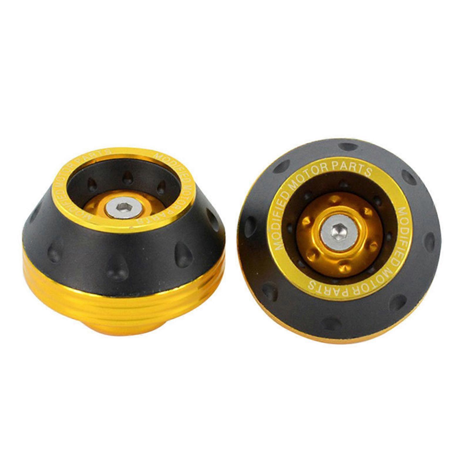 Aluminum Wheel Crash Protector Motorcycle Front Fork Frame Sliders Falling Protection Crash Pad Modification Accessories Yellow