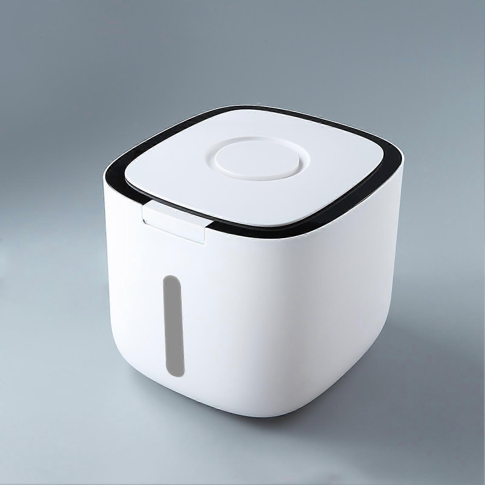 5L Black Elegant Rice Storage Bin for Kitchen - PS ABS PP Material