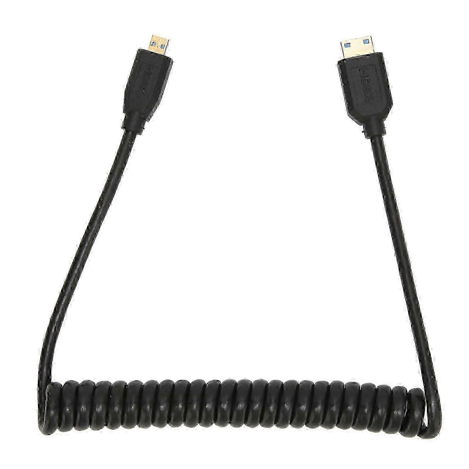 Micro to Mini HD Multimedia Interface Cable 8K 0.5m Black