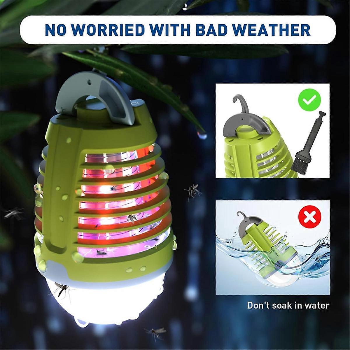 Portable electric mosquito killer, USB rechargeable light
