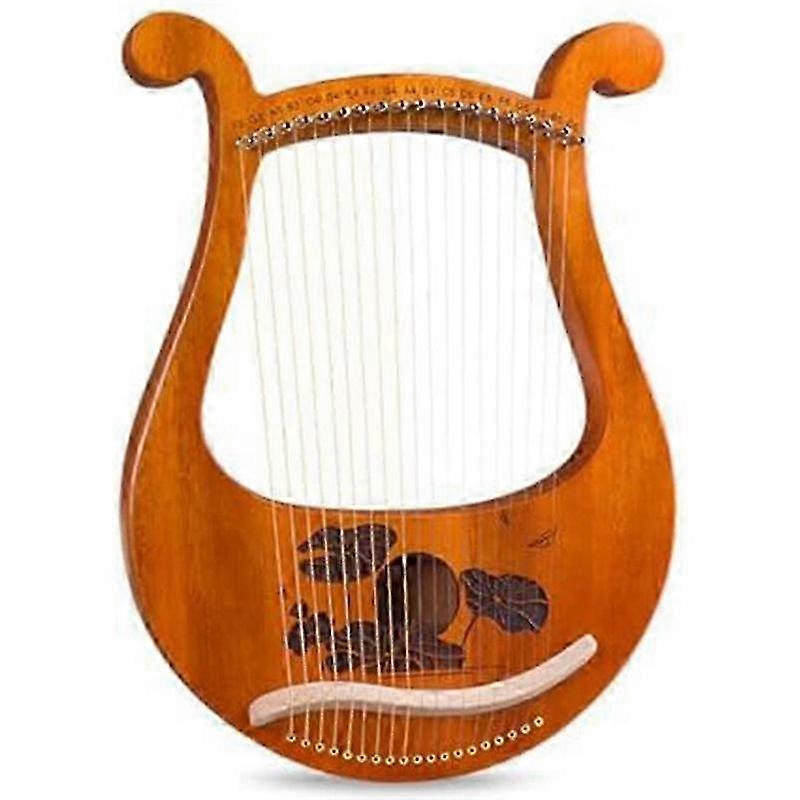 Lyre Harp 19 String Beginners Harp,Portable 19-Tone Small Harp 19-String Lyre Musical Instruments Solid Wood Lyre Harp SZRH A-F