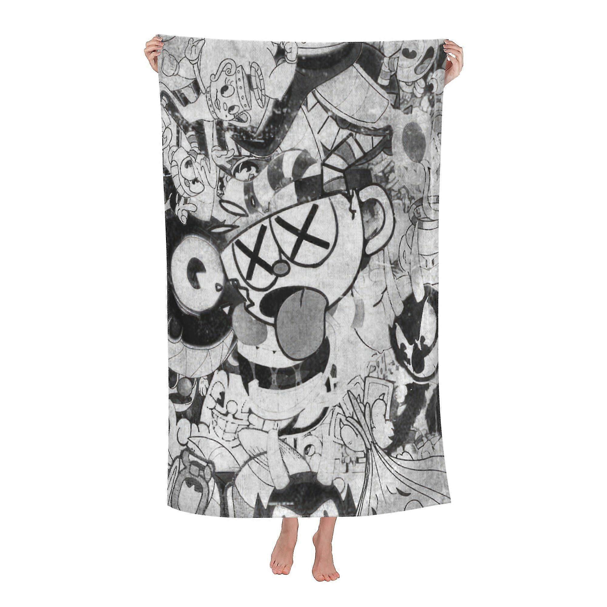 Cuphead Beach Towel, Large Microfiber Bath Towel #evbt