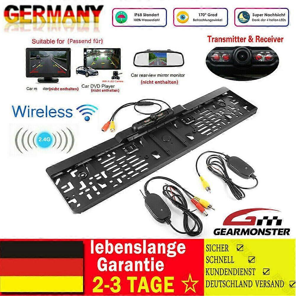 Funk 170 IR LED Rckfahrkamera kennzeichen kabellos Einparkhilfe Nummernschild
