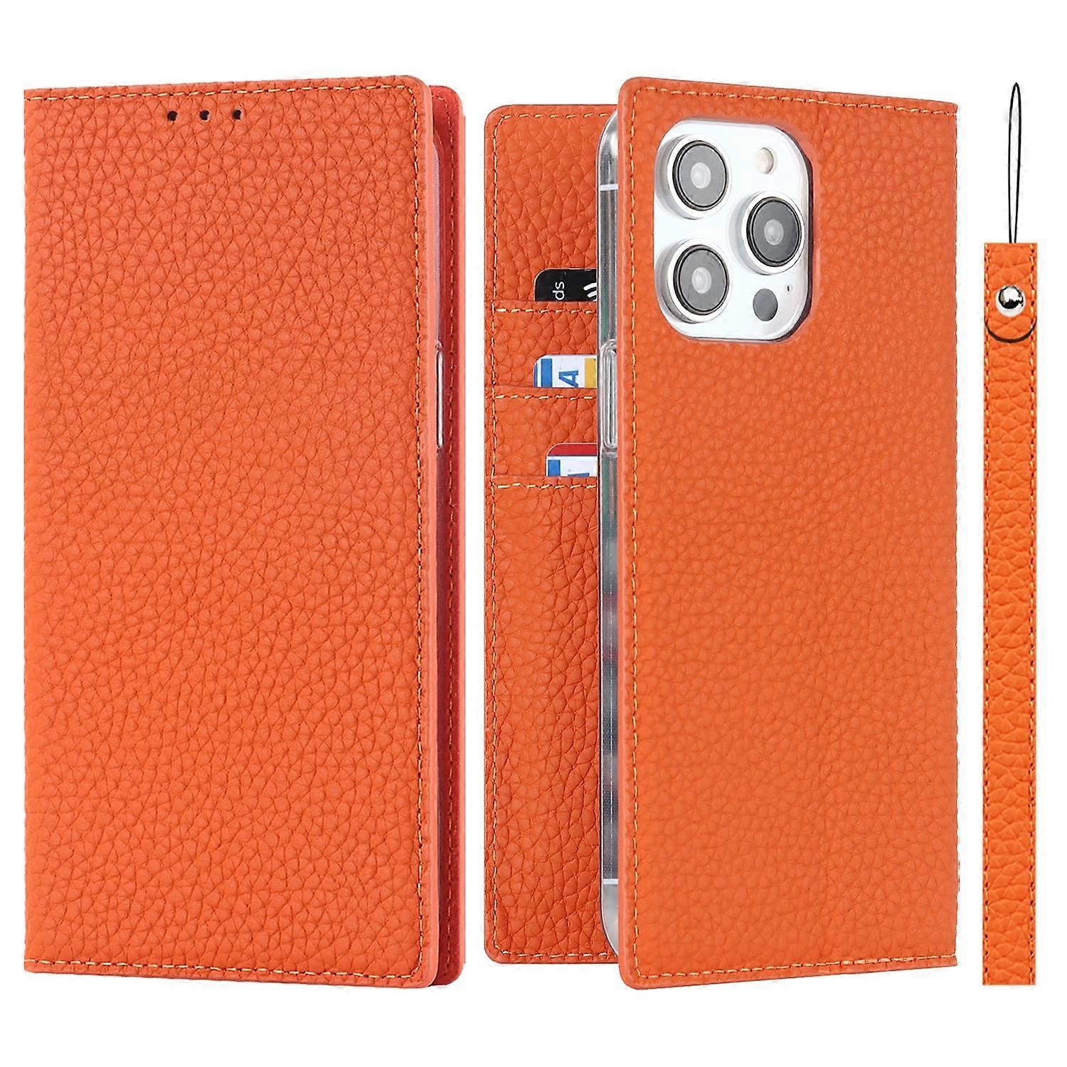 Compatible with iPhone 15 Pro Max Wallet Case, RFID Blocking Leather Mag Case with Strap & Slots