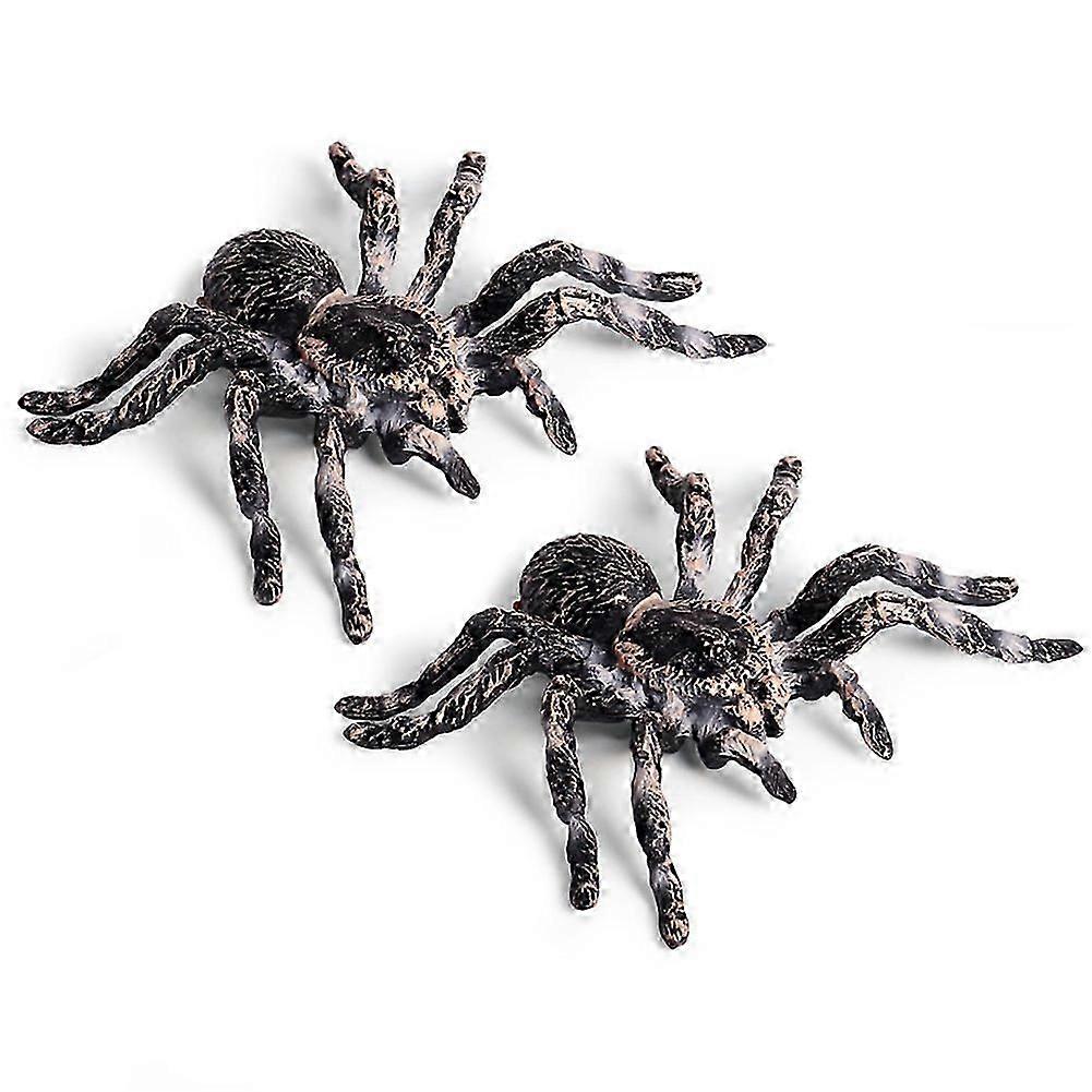 2pcs 9.5cm Realistic Spider Insect Model Toy Scary Prop