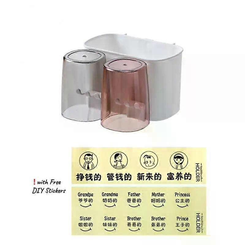 Wall Mounted Automatic Toothpaste Squeezer Toothpaste Dispenser Free Punch Toothbrush Holder Toothpaste Rack Bathroom Accessorie