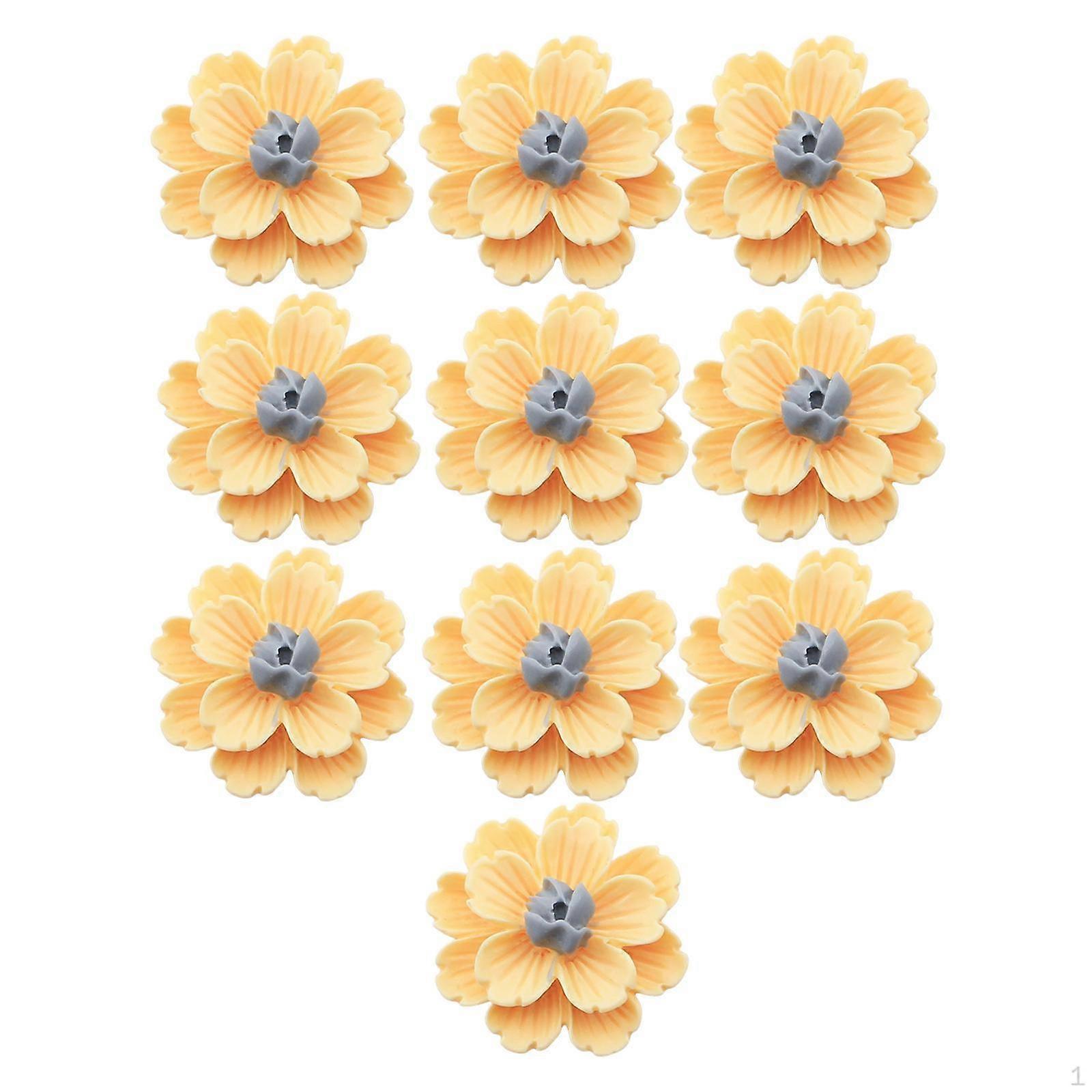 10 Pieces Resin Buttons Flatback Embellishments DIY Phone Case Flat Back Hair Bow Center Craft