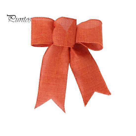 Wave Plaid Pattern Solid Color Christmas Bowknot Pendant DIY Gift Packing Xmas Tree Decor Christmas Pattern Bow Ornament