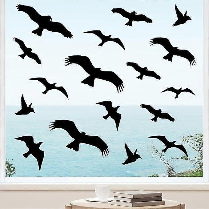 Window wall stickers BIRDS in black, protection Bird Stickers Hummingbird Anti-Collision to Prevent Bird Strikes on Window