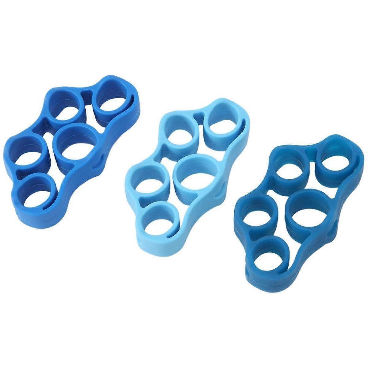 3 in 1 Finger Stretcher Resistance Bands Hand Extensor Exerciser Finger Grip Strengthener Strength Trainer for Forearm Exercise Guitar Finger and Roc