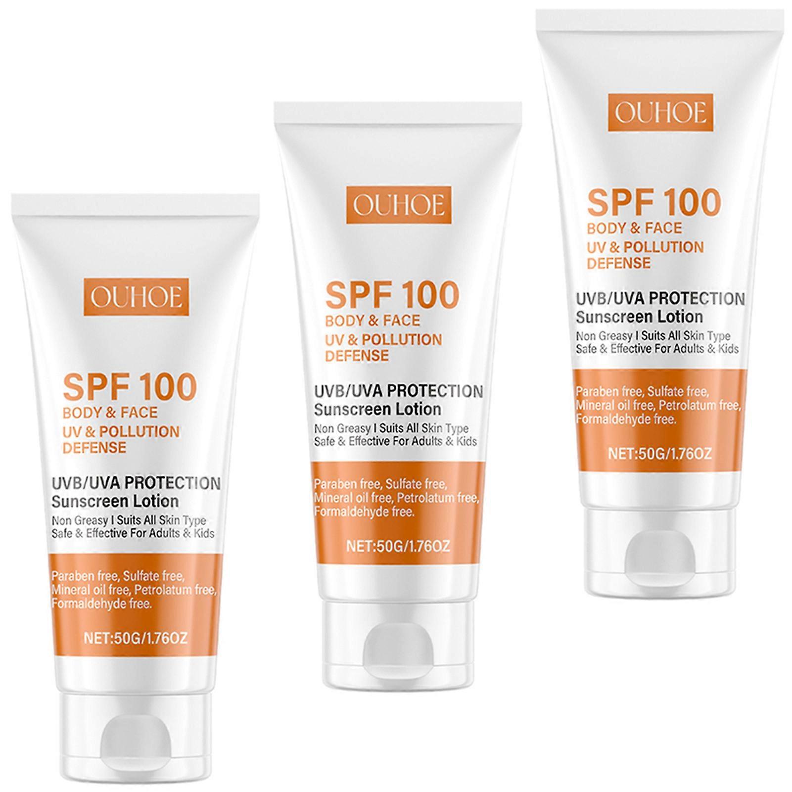 Sun Block Defence Face Body SPF100 Broad-spectrum Protection Against UVA UVB Rays for Cycling