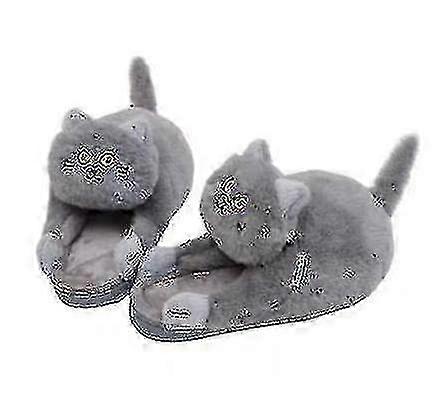 女式保暖猫拖鞋毛绒棉舒适家居服