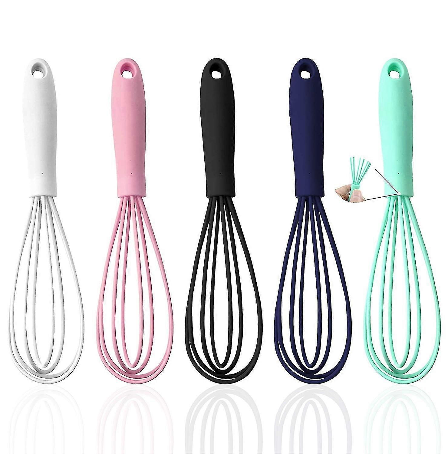 Silicone Whisk -5 Pcs Colorful Kitchen Mini Silicone Whisks