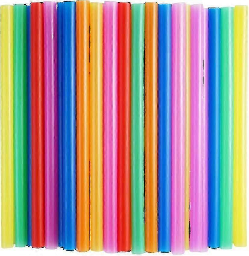 カラフルな使い捨て100個ジャンボスムージーストロー