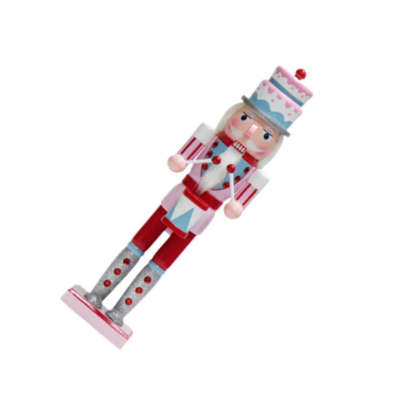 Wooden Nutcracker Christmas Decor Statue Height 38cm Nutcracker Figurine