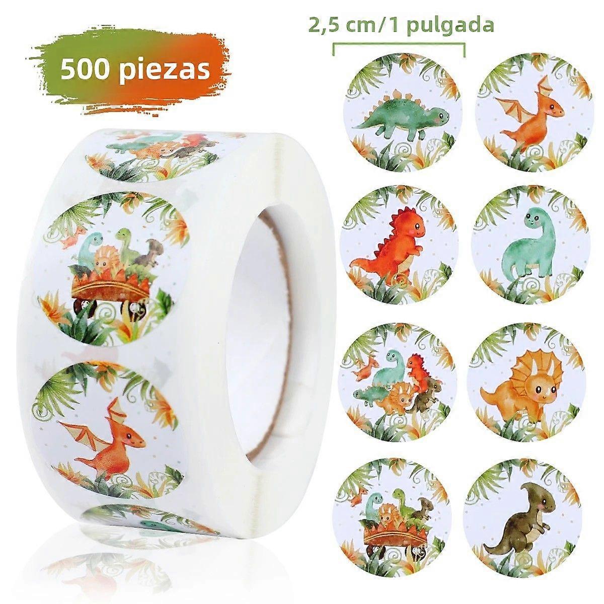 500pcs ετικέτες δώρων δεινοσαύρων για αγόρια, κορίτσια, πάρτι γενεθλίων, διακοσμήσεις ντους μωρών, και προμήθειες πάρτι δεινοσαύρων για παιδιά