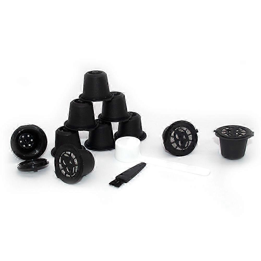 10PCS compatible Nespresso Refillable Reusable Coffee Capsule Coffee Filter Cup Machine Capsule Plas