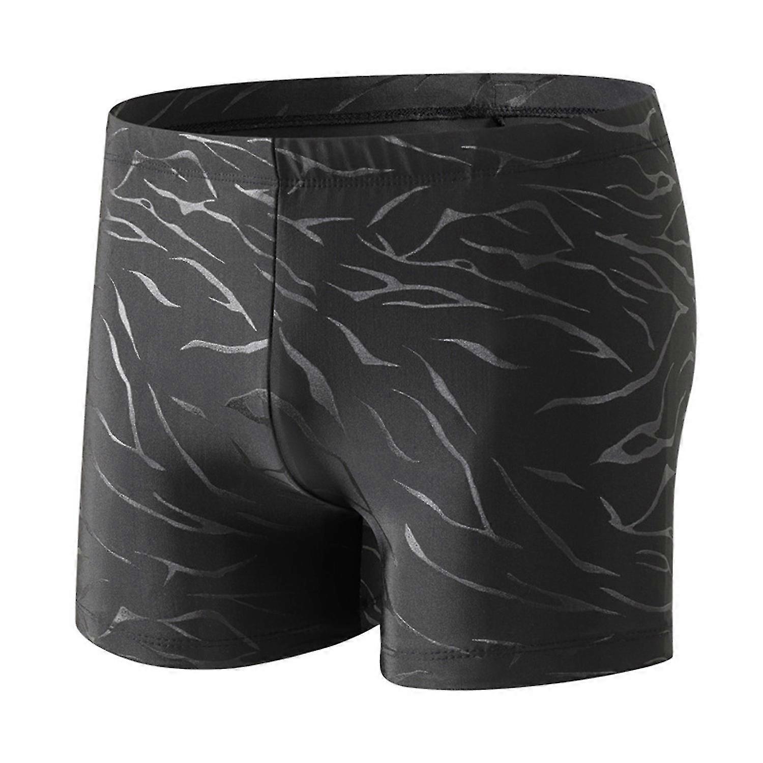 Plus Size Drawstring Swimming Trunks with Slim Fit Design for Men