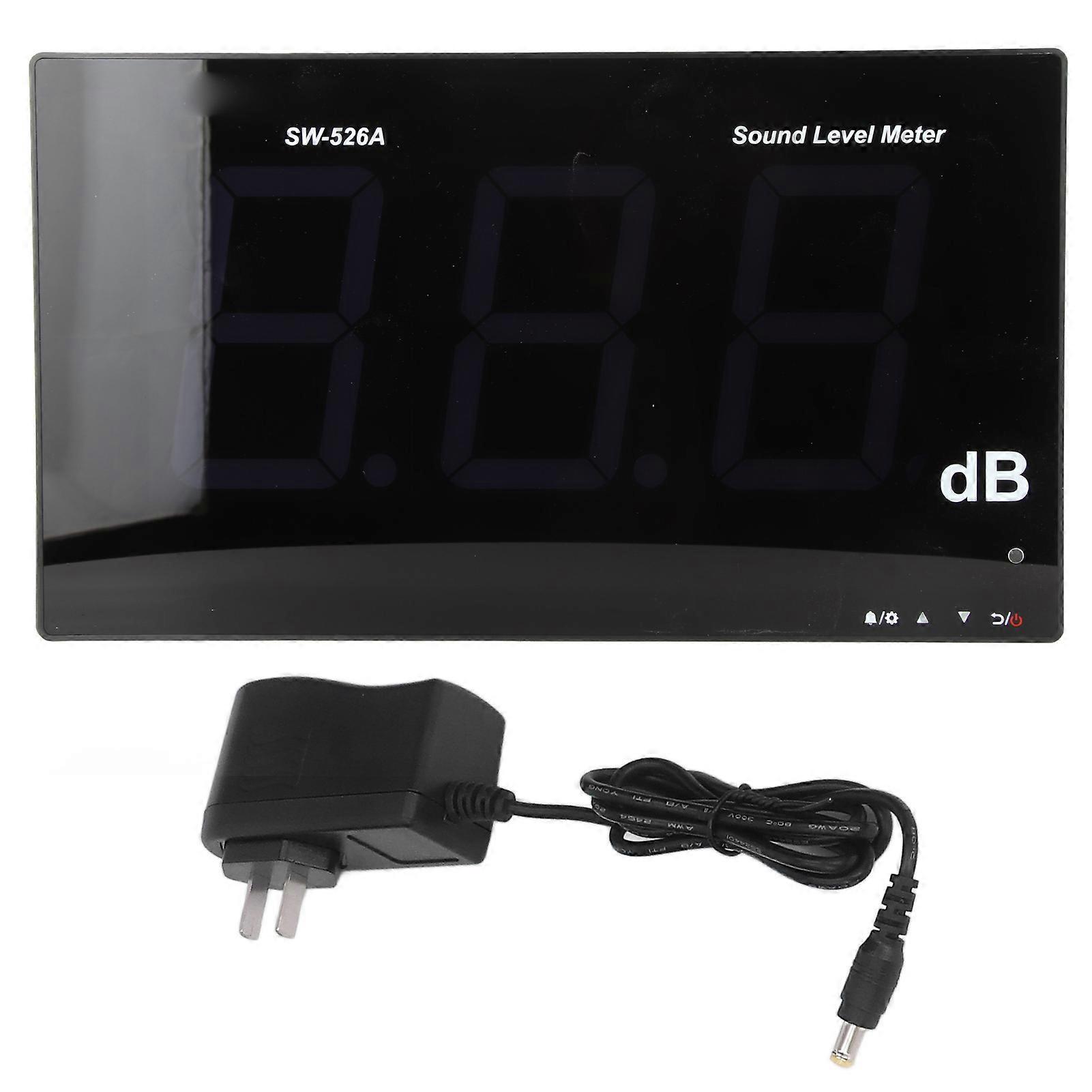 Sound Level Meter 30‑130dB Noise Detector 18in LCD Display Decibel Tester AC