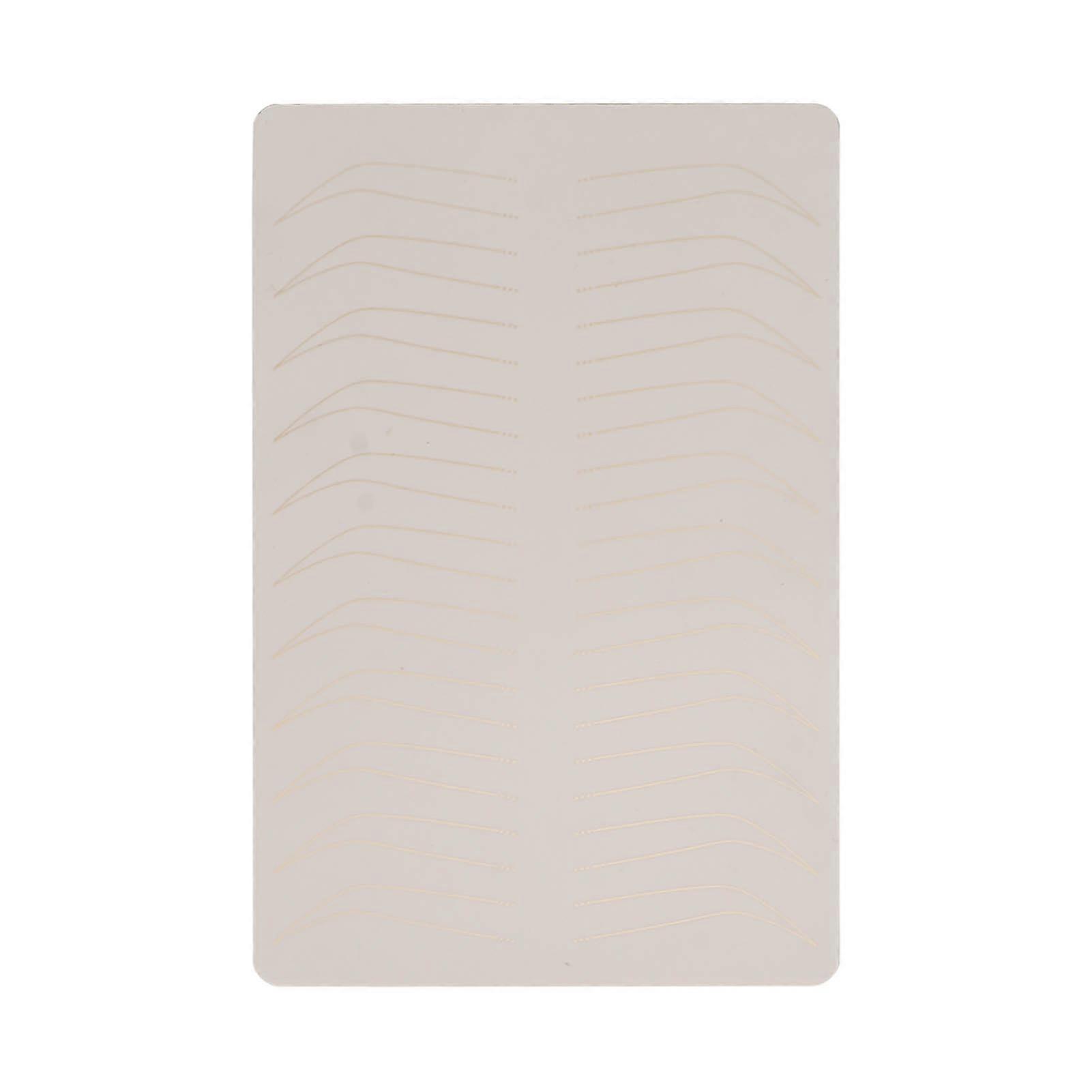 Eyebrows Practice Double Sided Artificial Microblading Tattoo Practice Skin for Novice White Golden