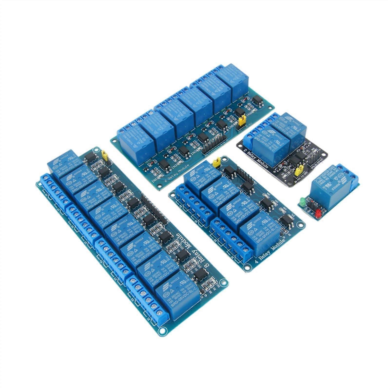 5V 12V 24V Relay Module with Optocoupler Output, 1 2 4 6 8 16 Way Options for Automation Control - 12V, 1 Way Size