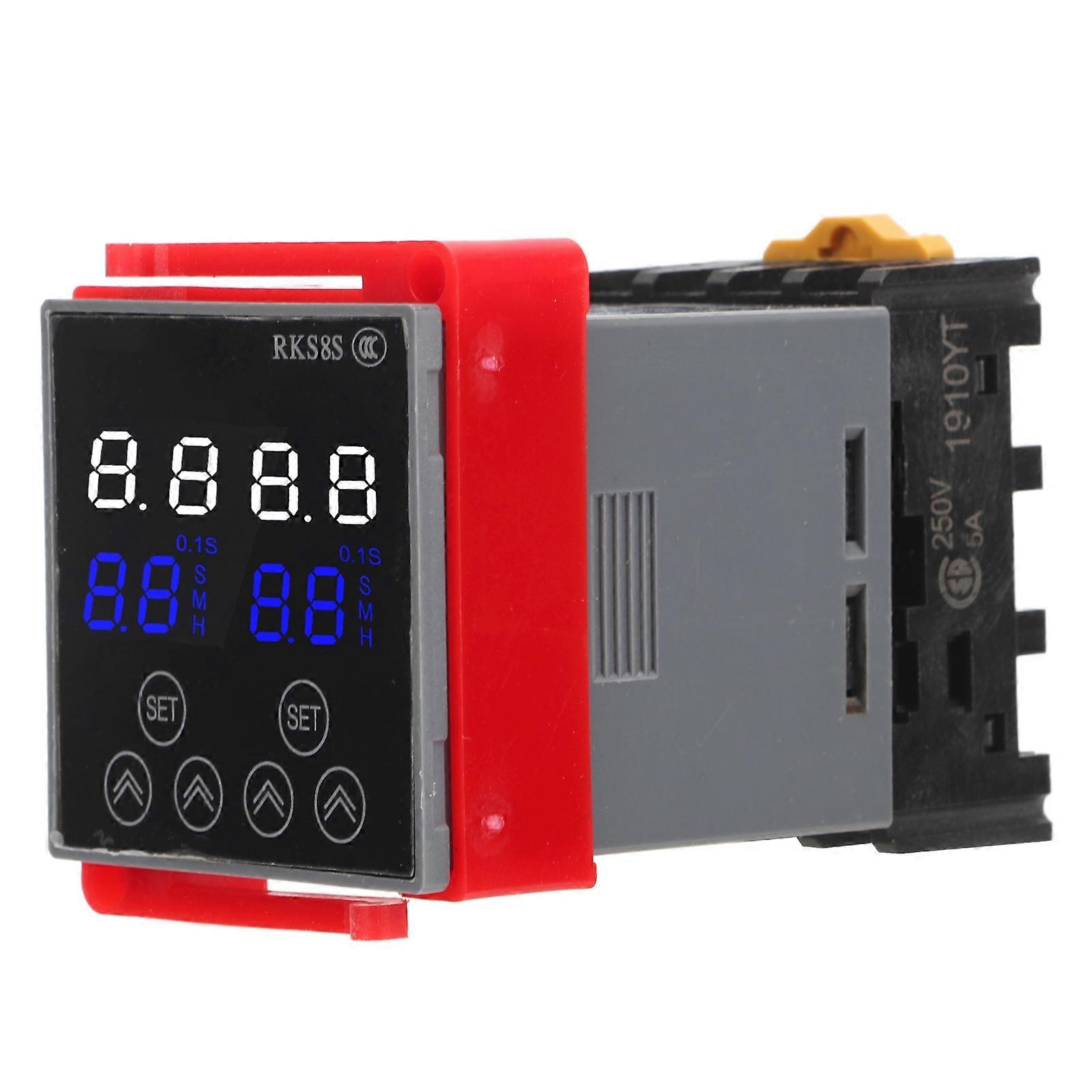 LCD Digital Display Time Delay Relay with Holder High Strength Multifunctional Time Relay