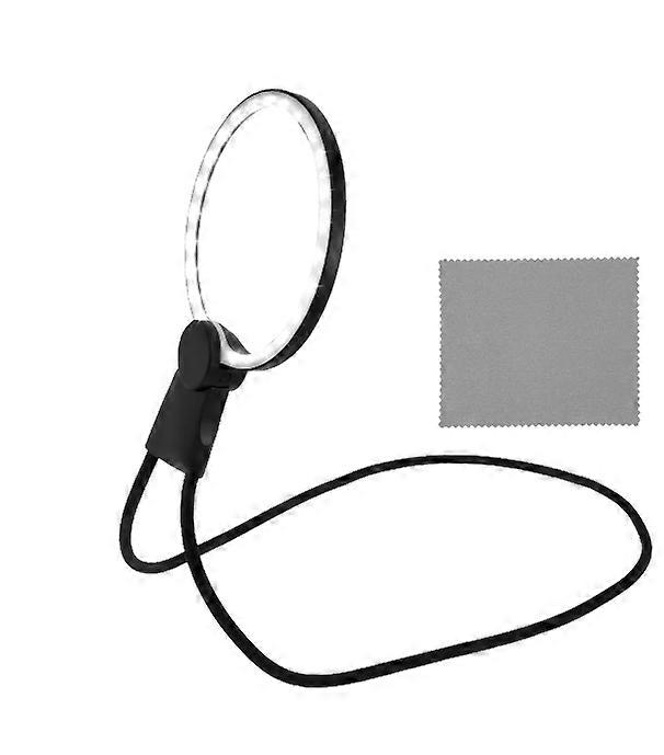 LED magnifying glass, Fokelyi, 5x, 3 in 1 design, USB rechargeable, 14cm diameter, 74cm total length, 1PC set