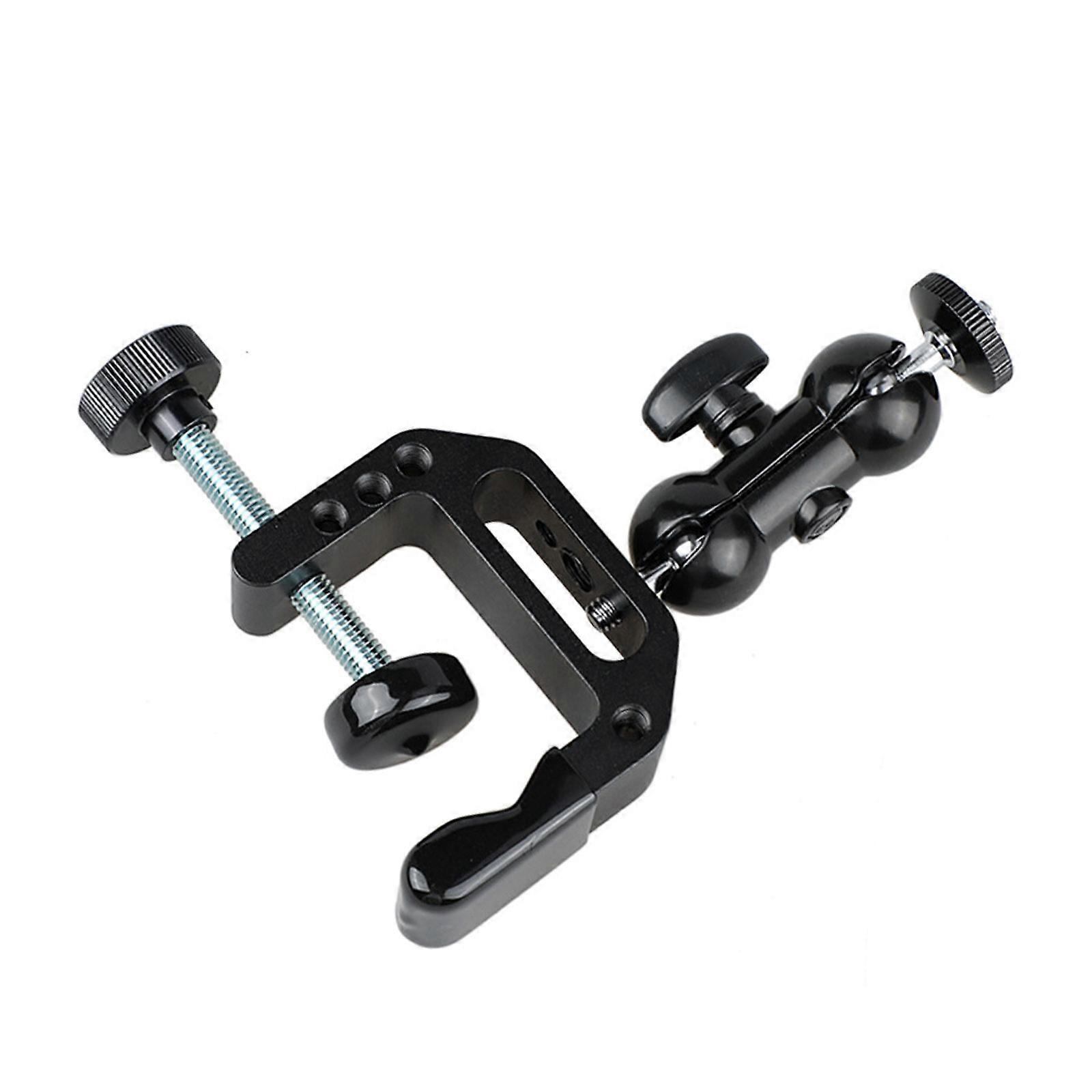 Camera Mount Clamp Arm With 1/4-20 Thread for Camera Action Camera Flash Light Microphones Monitor Security Camera