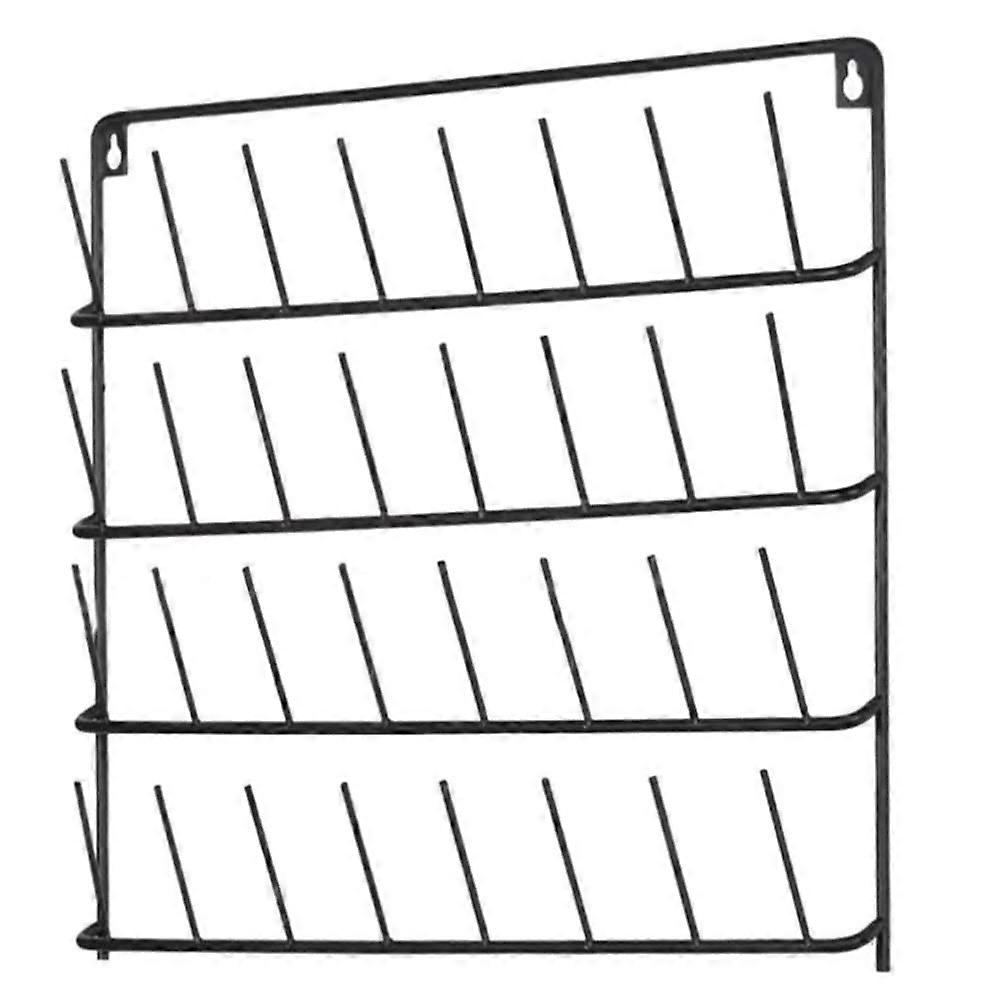 Black Iron Thread Rack Organizer with 32 Hooks for Embroidery, Quilting, Sewing, Knitting and Craft Storage