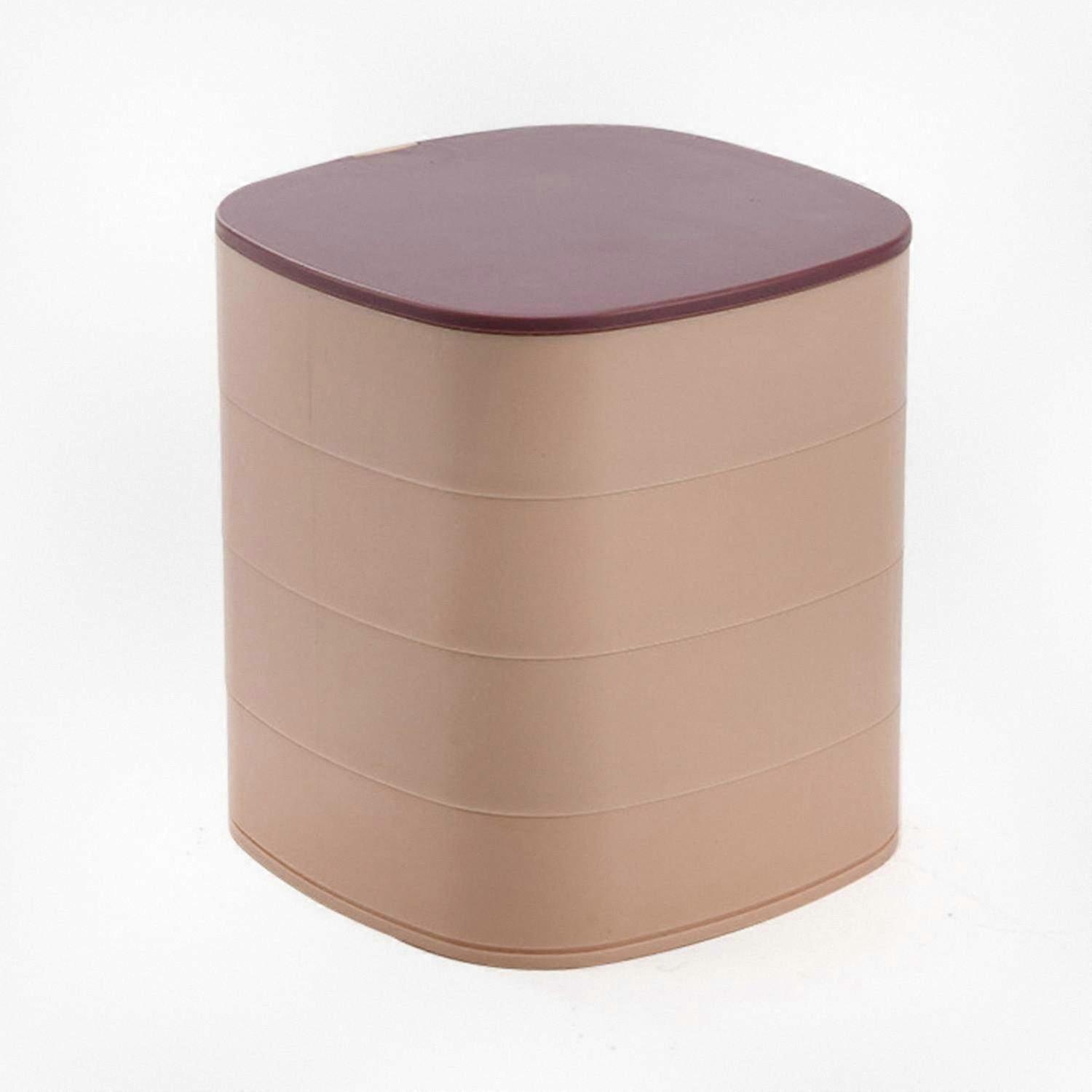 Large Capacity Four Layer Stackable Jewelry Organizer with Durable Rotatable Storage, Suitable for Various Jewelry Types