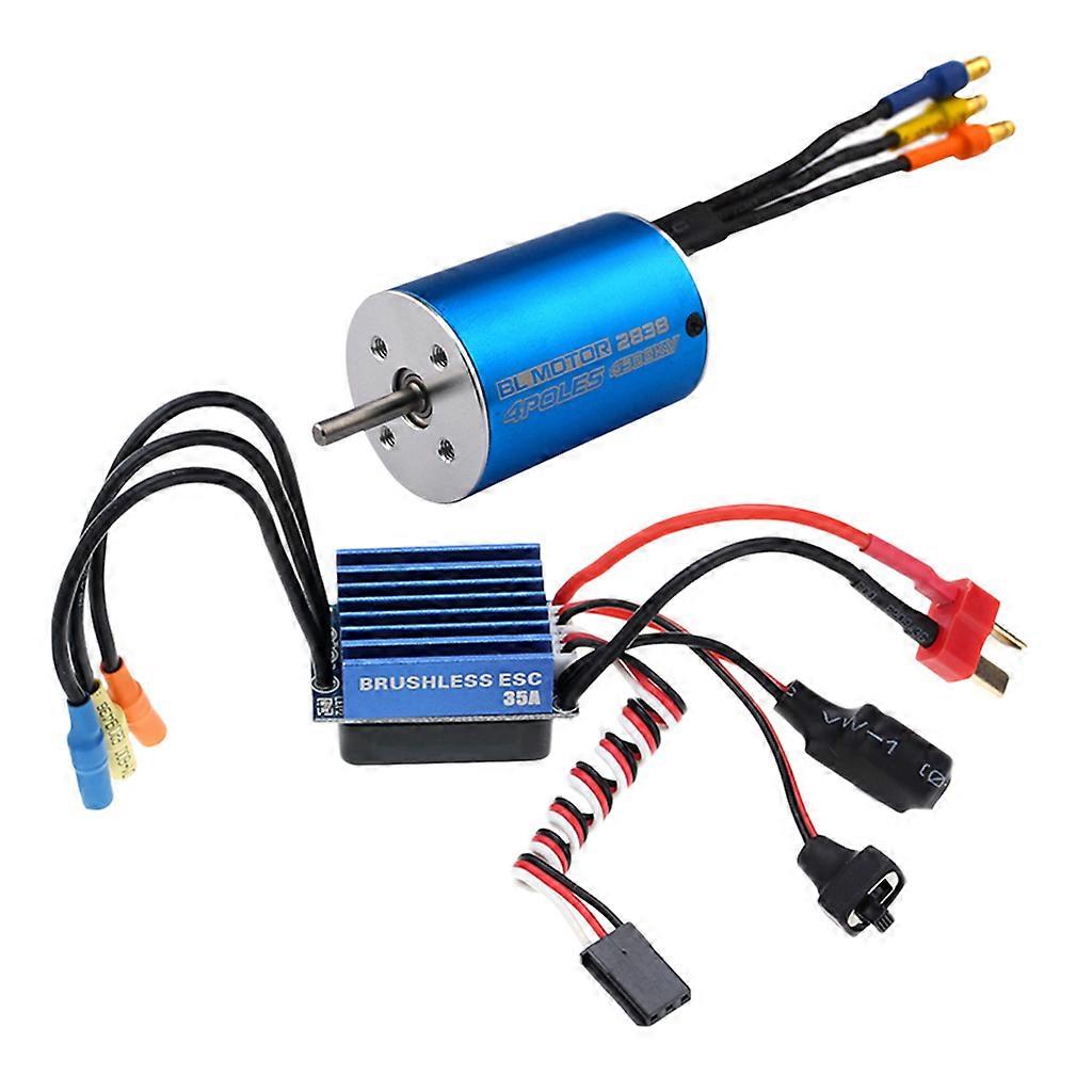 2838 4P sensorless αβούρτσιστη μηχανή με 35A Brushless ESC για 1/12 1/14 RC