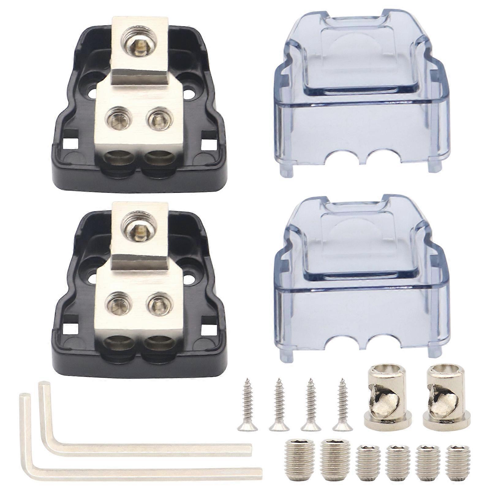 Profession 4GA Input 8GA Output Power Distributor Box Connector for Auto Sound Systems Includes Installation Accessories