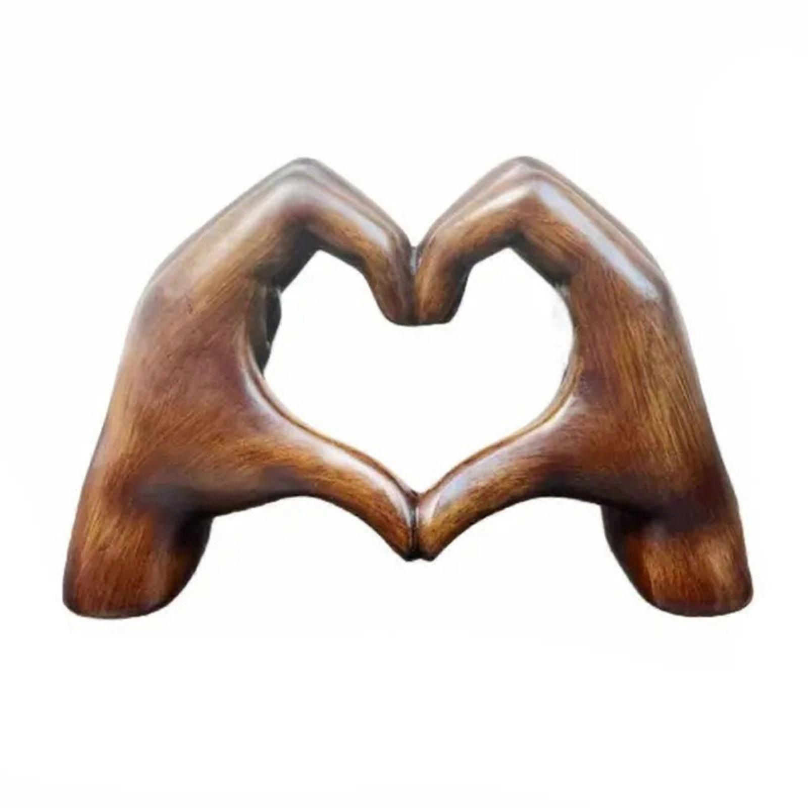 Resin Heart Shape Gesture Sculpture Modern Fashion Hand Love Finger Statue Meaningful Gift for Mother Day Decorations
