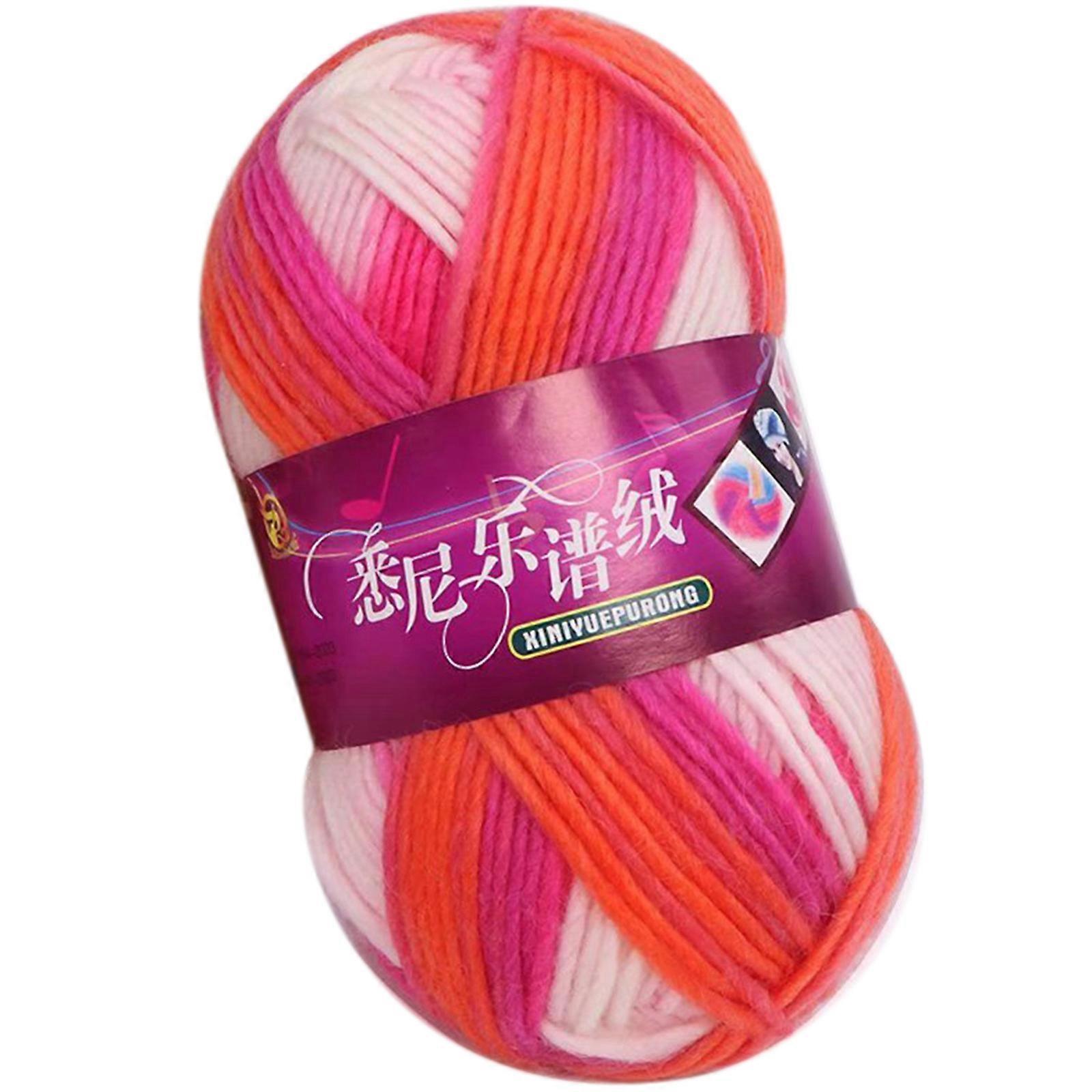 Rainbow Wool Yarn for Hand Knitting and Crocheting Soft, Warm, and Versatile Thick and Cozy for Hats, Gloves, Shawls Multicolor