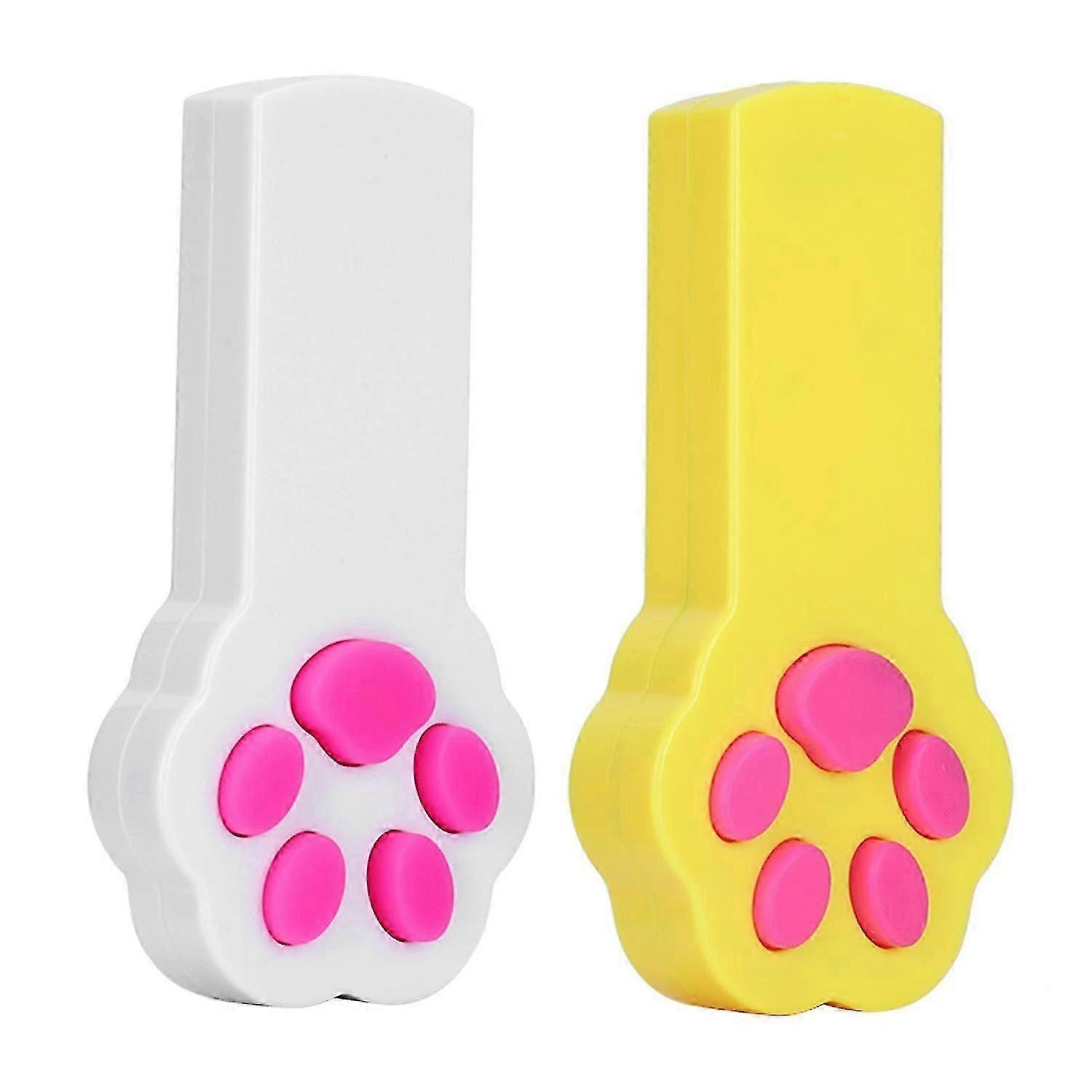 2Pcs Paw Style Cat Teaser Catch Interactive Light Pen Exercise Chaser Toy Pet Training Tool