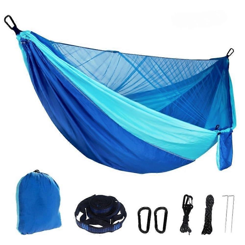 small camping hammock with mosquito net, ultralight for travel, portable, multifunctional outdoor accessory